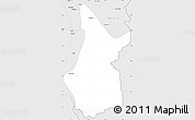 Silver Style Simple Map of Pasawng