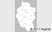 Gray Simple Map of Kayah, single color outside