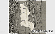 Shaded Relief 3D Map of Gangaw, darken