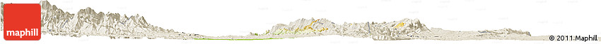 Physical Horizon Map of Gangaw, shaded relief outside Physical Horizon Map of Gangaw, shaded relief outside