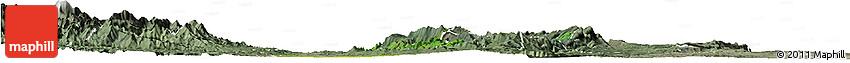 Satellite Horizon Map of Gangaw, semi-desaturated