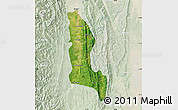 Satellite Map of Gangaw, lighten