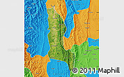 Satellite Map of Gangaw, political outside