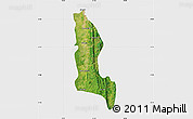 Satellite Map of Gangaw, single color outside
