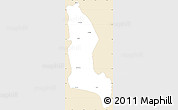 Classic Style Simple Map of Gangaw, single color outside