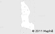 Silver Style Simple Map of Gangaw