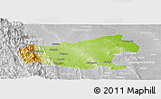 Physical Panoramic Map of Minhla, lighten, desaturated