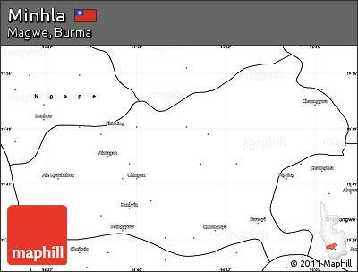 Blank Simple Map of Minhla