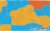 Political 3D Map of Natmauk