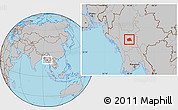 Gray Location Map of Natmauk