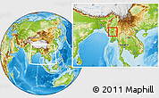 Physical Location Map of Natmauk, within the entire country