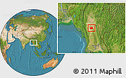 Satellite Location Map of Natmauk