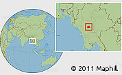 Savanna Style Location Map of Natmauk