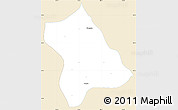 Classic Style Simple Map of Ngape, single color outside