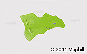 Physical 3D Map of Pwinbyu, cropped outside