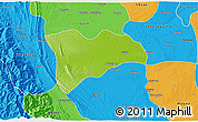 Physical 3D Map of Pwinbyu, political outside