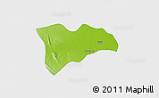 Physical 3D Map of Pwinbyu, single color outside