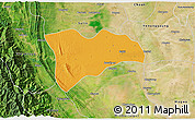 Political 3D Map of Pwinbyu, satellite outside