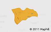 Political 3D Map of Pwinbyu, single color outside