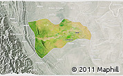 Satellite 3D Map of Pwinbyu, lighten, semi-desaturated