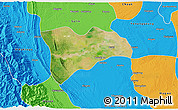 Satellite 3D Map of Pwinbyu, political outside