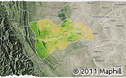 Satellite 3D Map of Pwinbyu, semi-desaturated