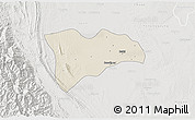 Shaded Relief 3D Map of Pwinbyu, lighten, semi-desaturated
