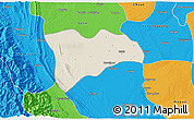 Shaded Relief 3D Map of Pwinbyu, political outside