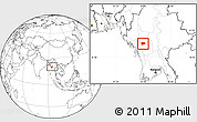 Blank Location Map of Pwinbyu