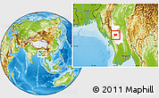 Physical Location Map of Pwinbyu, highlighted parent region