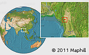 Satellite Location Map of Pwinbyu