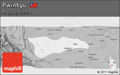 Gray Panoramic Map of Pwinbyu