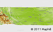 Physical Panoramic Map of Pwinbyu