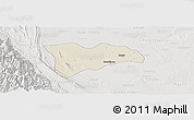 Shaded Relief Panoramic Map of Pwinbyu, lighten, semi-desaturated
