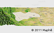 Shaded Relief Panoramic Map of Pwinbyu, satellite outside