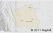 Shaded Relief 3D Map of Salin, lighten, desaturated