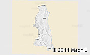 Classic Style 3D Map of Saw, single color outside
