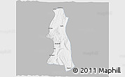 Gray 3D Map of Saw, single color outside