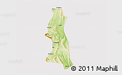 Physical 3D Map of Saw, cropped outside
