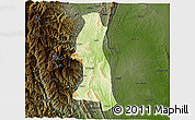Physical 3D Map of Saw, darken