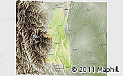 Physical 3D Map of Saw, semi-desaturated