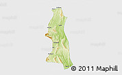 Physical 3D Map of Saw, single color outside