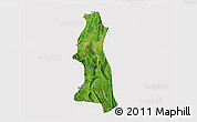 Satellite 3D Map of Saw, cropped outside