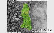 Satellite 3D Map of Saw, desaturated