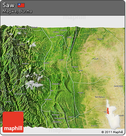 Satellite 3D Map of Saw