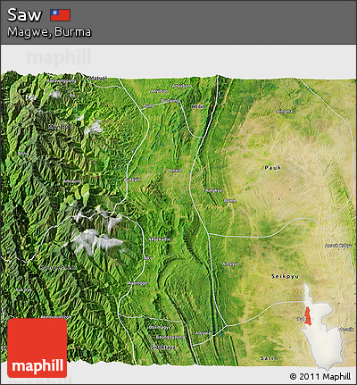 Satellite 3D Map of Saw