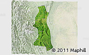 Satellite 3D Map of Saw, lighten
