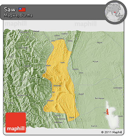 Savanna Style 3D Map of Saw