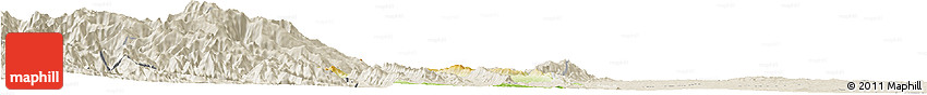 Physical Horizon Map of Saw, shaded relief outside