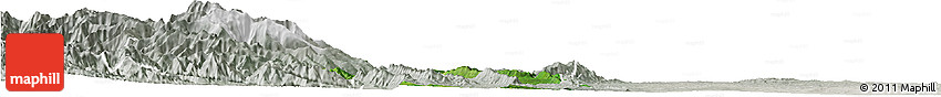 Satellite Horizon Map of Saw, lighten, semi-desaturated